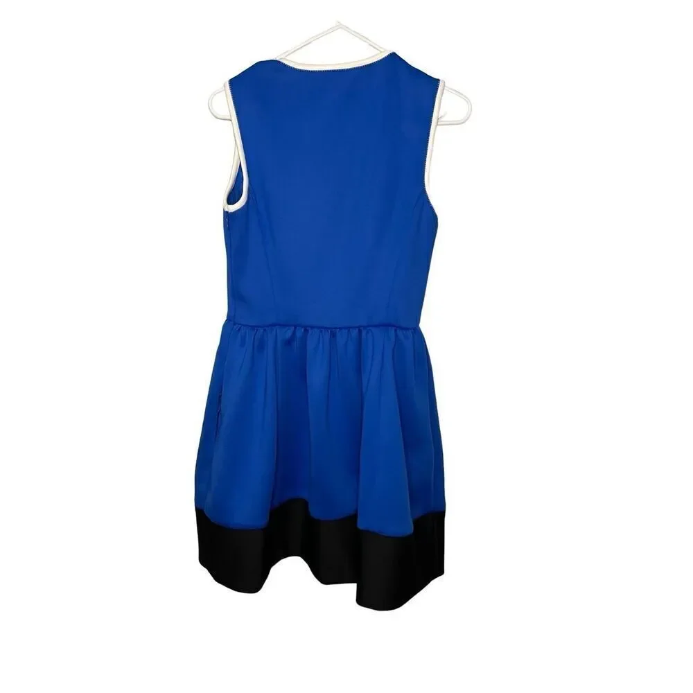 Kate Spade Color Block Blue Black White Scuba Dress Women’s Size 4